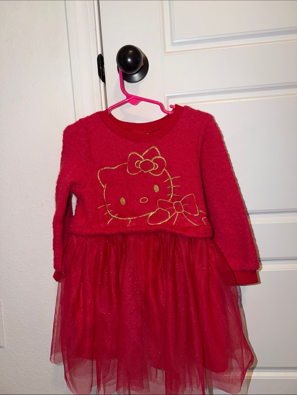 Hello Kitty Red Sparkle Tulle Dress for Girls